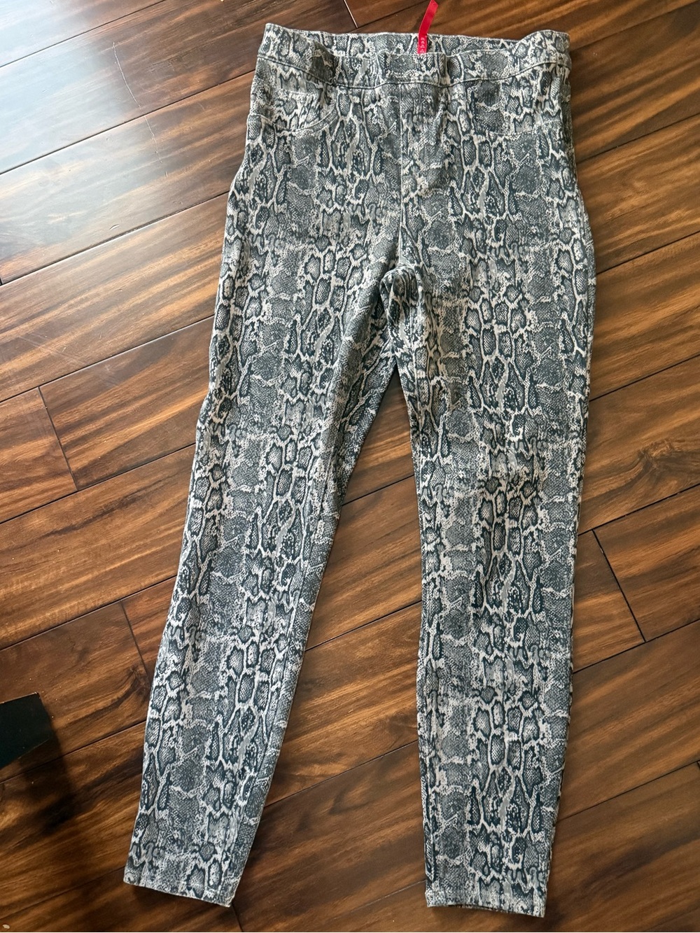 SPANX Gray Snake-Print Leggings